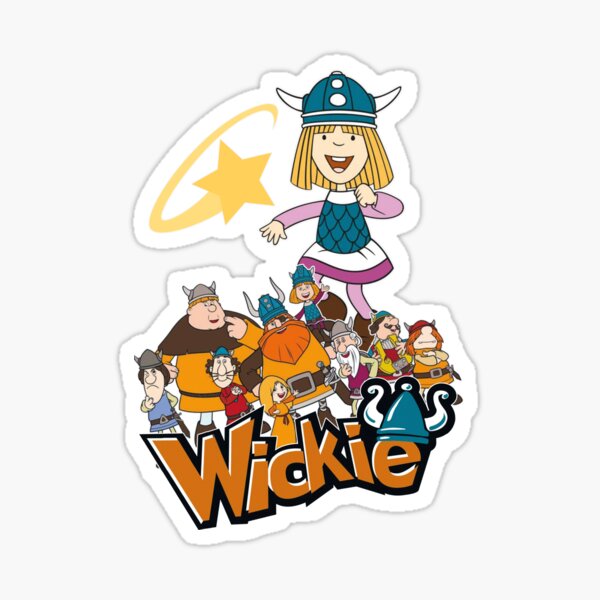 Vicky and the strong men from Flake experience exciting adventures Sticker