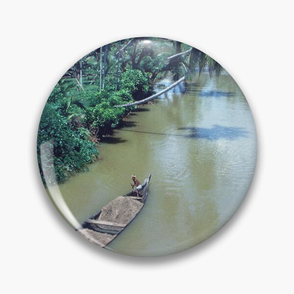 Item preview, Lone Boatman seen at Alleppey (Alappuzha), Backwaters, Kerala, Southern India designed and sold by thatwaslife.