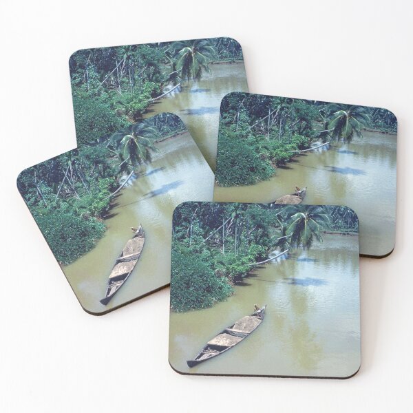 Item preview, Lone Boatman seen at Alleppey (Alappuzha), Backwaters, Kerala, Southern India designed and sold by thatwaslife.