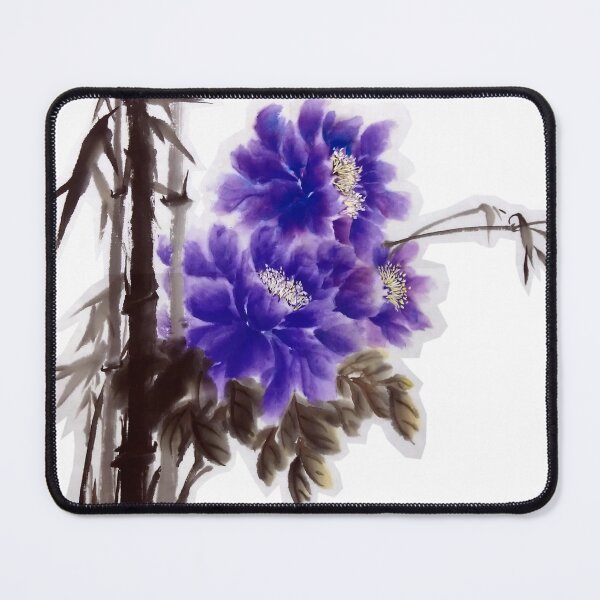 Item preview, chinese painting "purple peony with black bamboo" designed and sold by Leo-Fein.