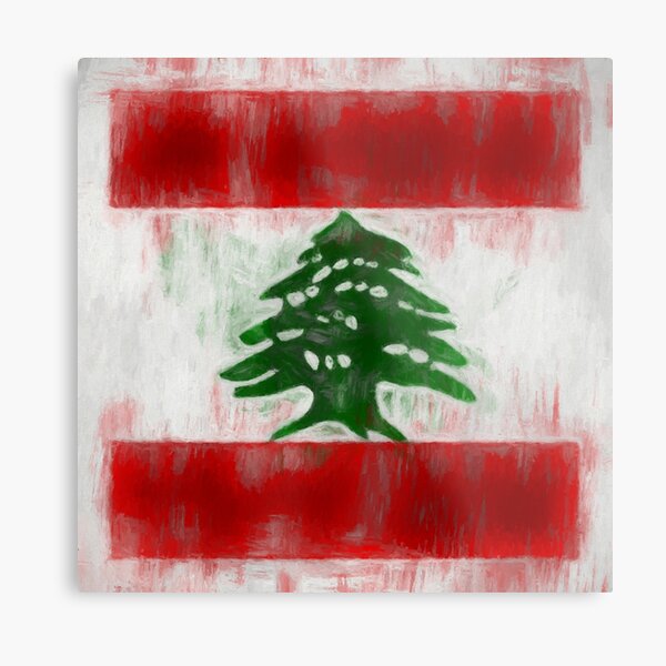 Lebanon Flag Reworked No. 2, Series 2 Metal Print