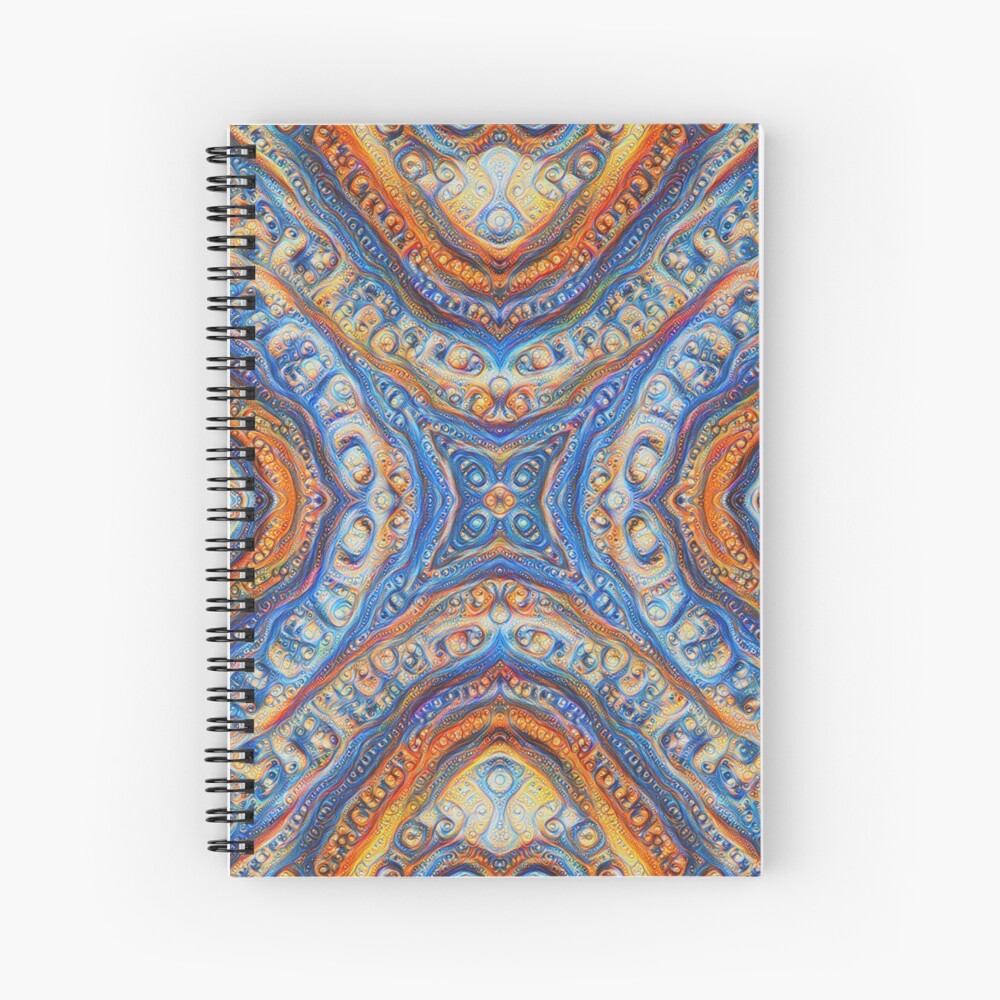 Demicircles #DeepDream Spiral Notebook