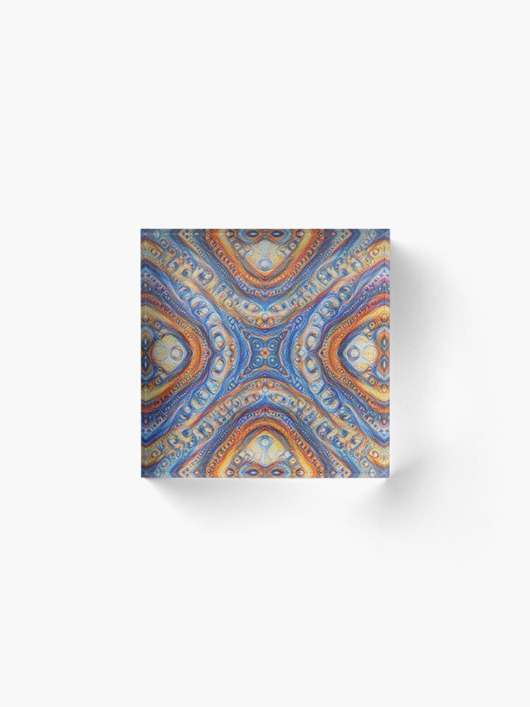 Alternate view of Demicircles #DeepDream Acrylic Block