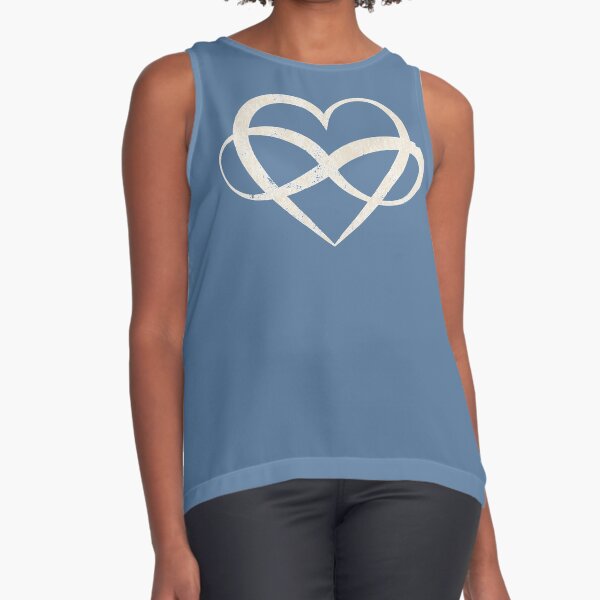 Infinity Heart Polyamory Symbol Sleeveless Top