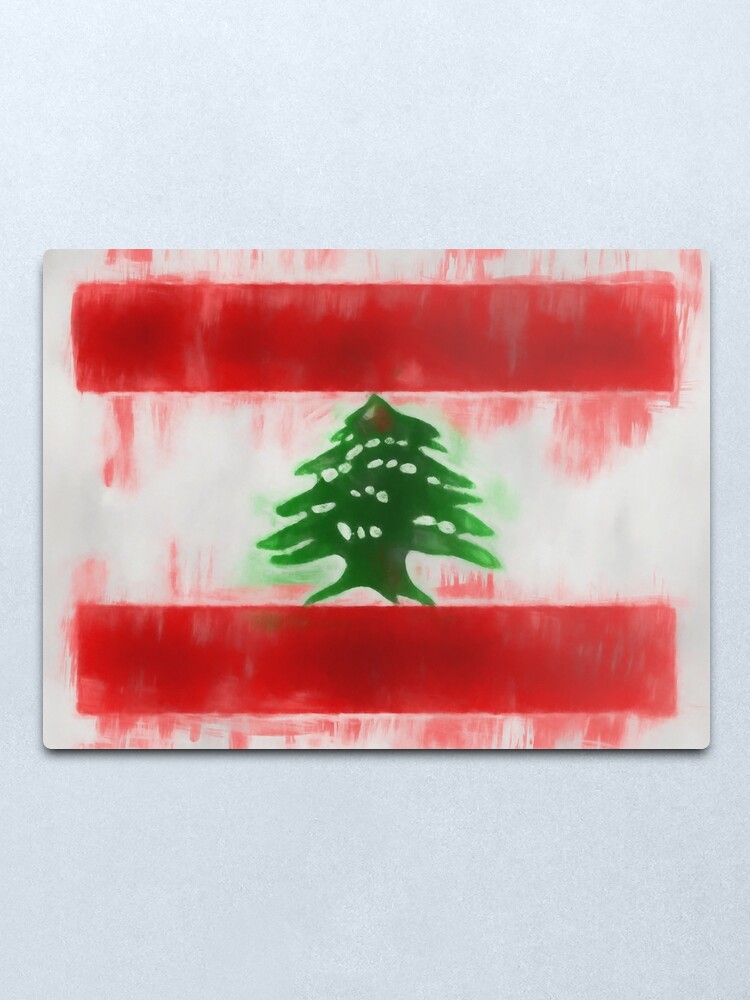 Alternate view of Lebanon Flag Reworked No. 66, Series 1 Metal Print