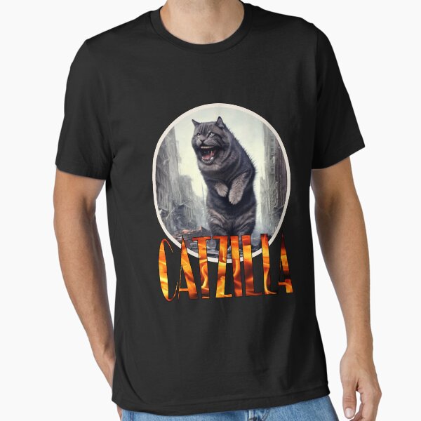 Item preview, Catzilla Cat Standing in a Destroyed City Street designed and sold by CatToot.