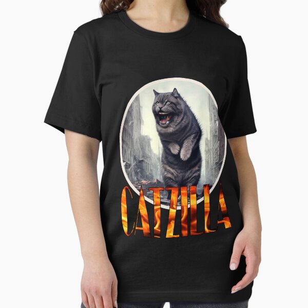 Item preview, Catzilla Cat Standing in a Destroyed City Street designed and sold by CatToot.