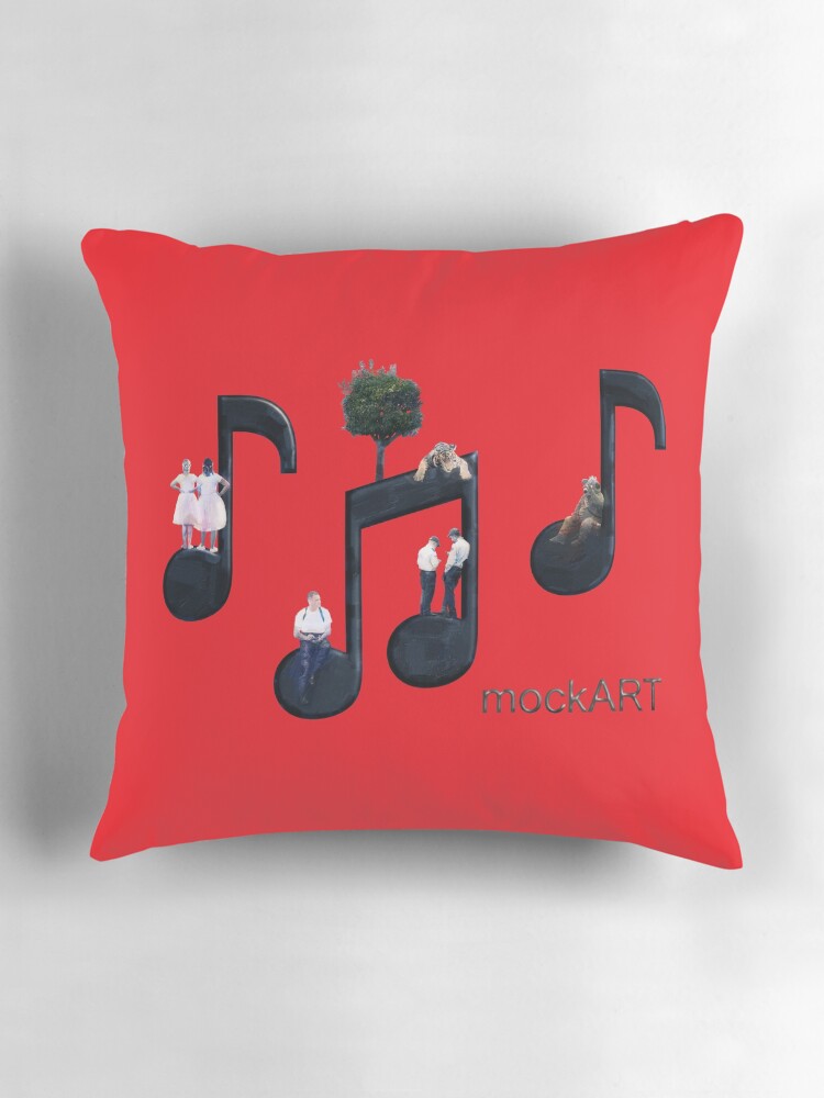 Thumbnail 3 of 4, Pillow, mockART - Play That High Note designed and sold by mockART.