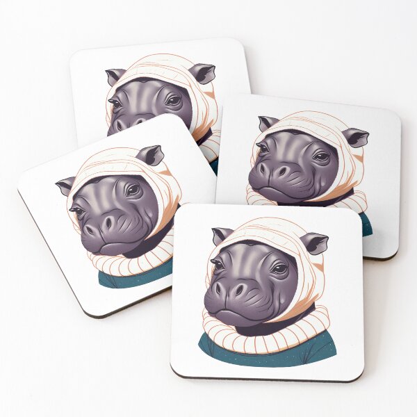 Item preview, Cute baby hippo illustration 1 designed and sold by vishalraifx.