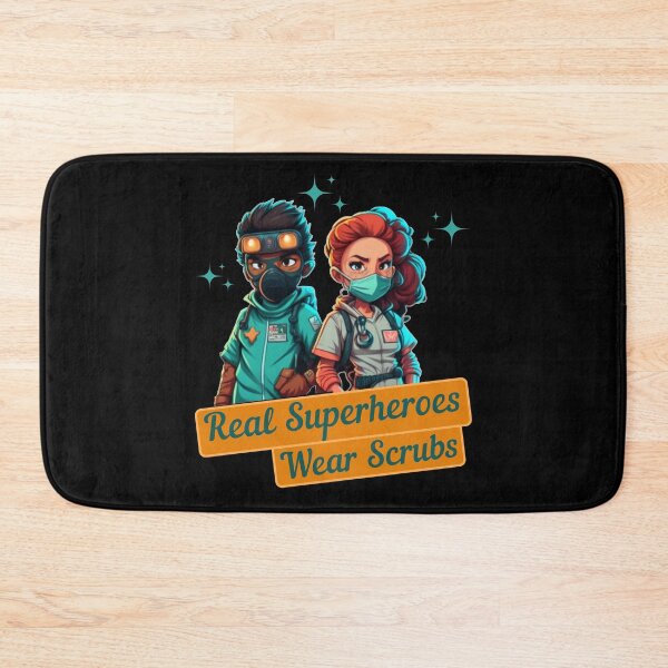 Item preview, Real Superheroes Wear Scrubs designed and sold by designerpriti.