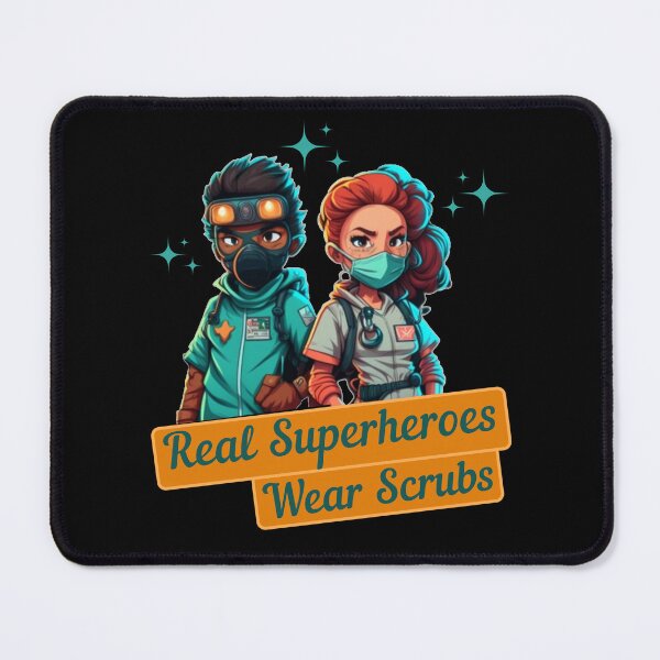 Item preview, Real Superheroes Wear Scrubs designed and sold by designerpriti.