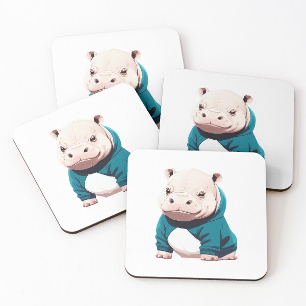 Item preview, Cute baby hippo illustration 2 designed and sold by vishalraifx.