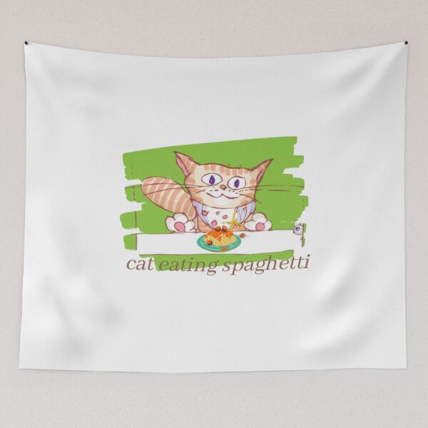 Item preview, Cat eating spaghetti  designed and sold by Filip  Zubac.
