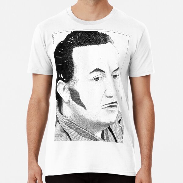 Tee shirt top coluche moustache