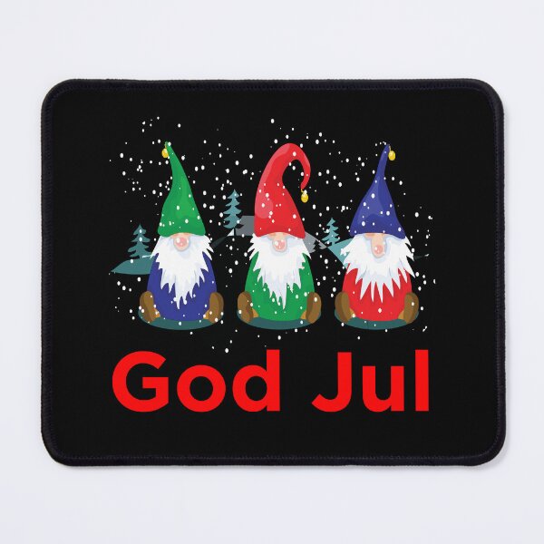 Item preview, God Jul Tomte Nisse Scandinavian Merry Chistmas Gnomes Elves designed and sold by funnytshirtemp.