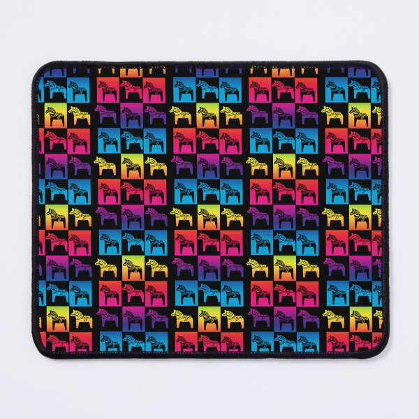 Item preview, Dala Horse Swedish Symbol Dalahost Equestrian Horse Lovers Rainbow designed and sold by funnytshirtemp.