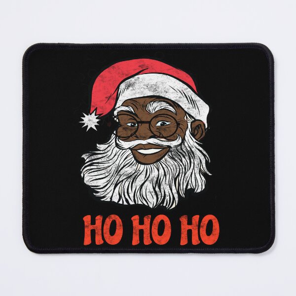 Artikelvorschau, Afroamerikaner Santa Claus Ho Ho Ho Frohe Weihnachten entworfen und verkauft von funnytshirtemp.