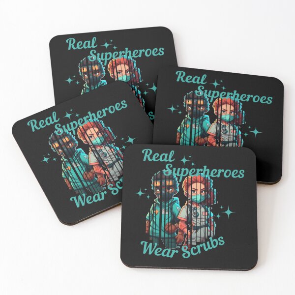 Item preview, Real Superheroes Wear Scrubs designed and sold by designerpriti.