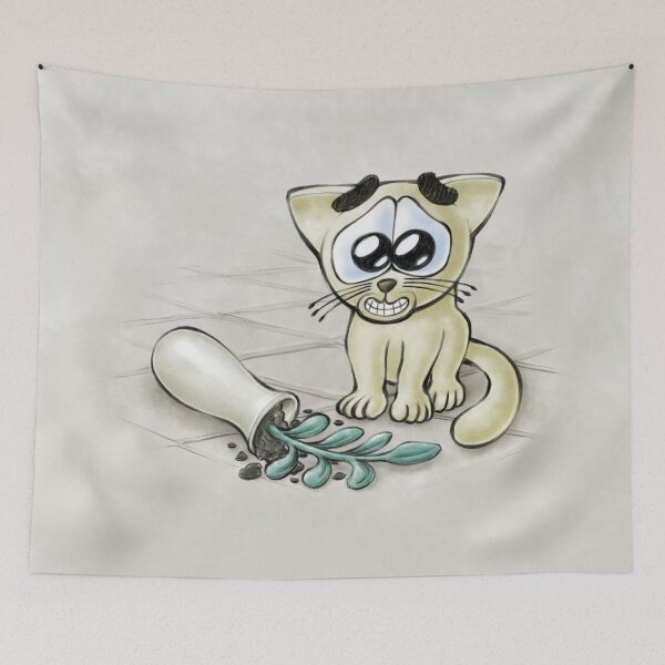Item preview, Oops! - Happy Kittens Cat Drawing designed and sold by TomsZoo.