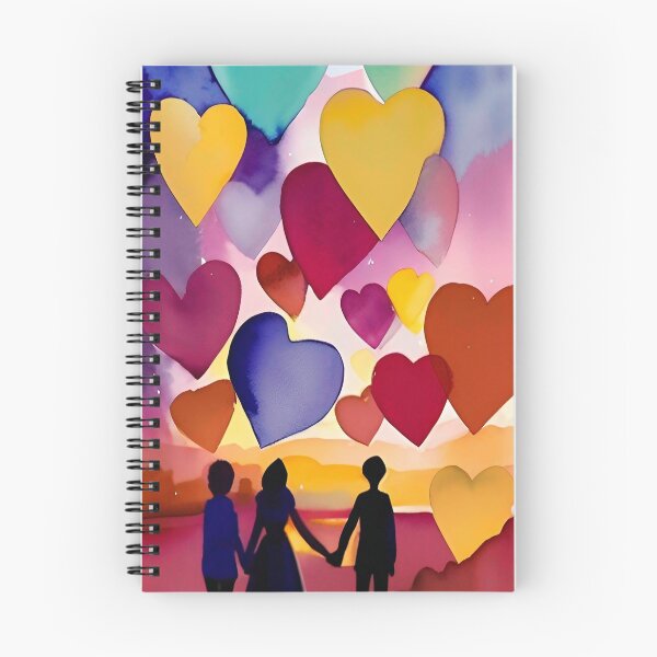 Aperçu de l'œuvre Trois personnes polyamoureuses amoureuses de la Saint-Valentin créée et vendue par rockate.