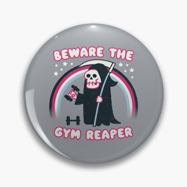 Item preview, Exercise, gym funny scary Grim Reaper designed and sold by WeirdPunderful.
