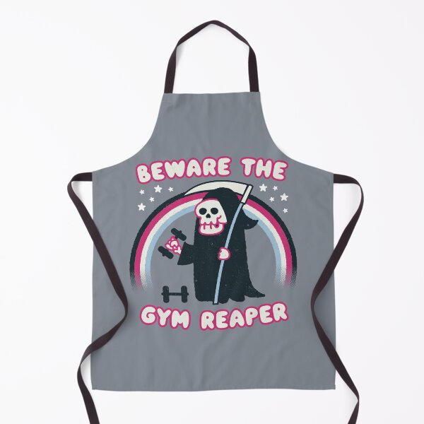 Item preview, Exercise, gym funny scary Grim Reaper designed and sold by WeirdPunderful.
