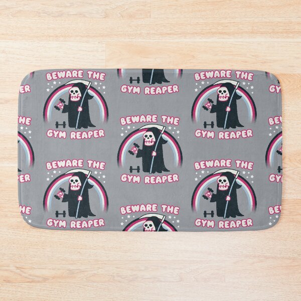 Item preview, Exercise, gym funny scary Grim Reaper designed and sold by WeirdPunderful.