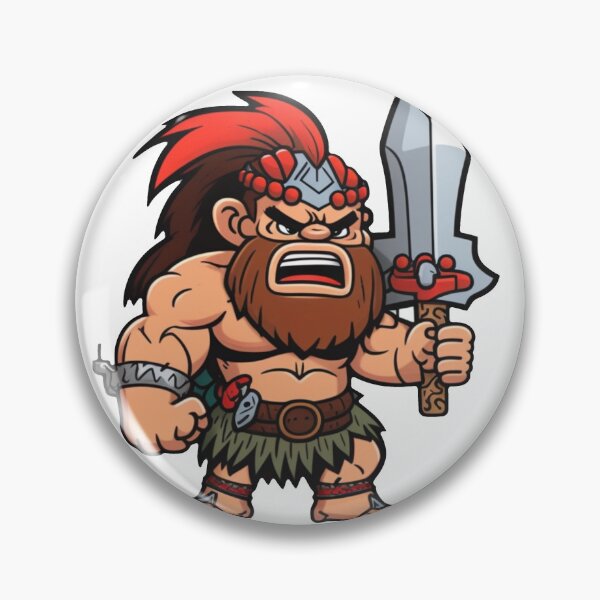 Item preview, Male Barbarian sticker designed and sold by Digital-Space.