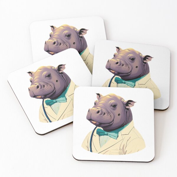 Item preview, Cute baby hippo illustration 14 designed and sold by vishalraifx.