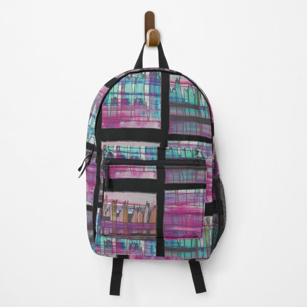Item preview, Liminal Space in Pink, Light Blue and Purple through 4 windows designed and sold by BlackArtichoke.