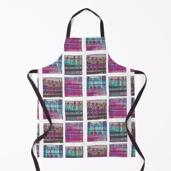 Item preview, Liminal Space in Pink, Light Blue and Purple through 4 windows designed and sold by BlackArtichoke.