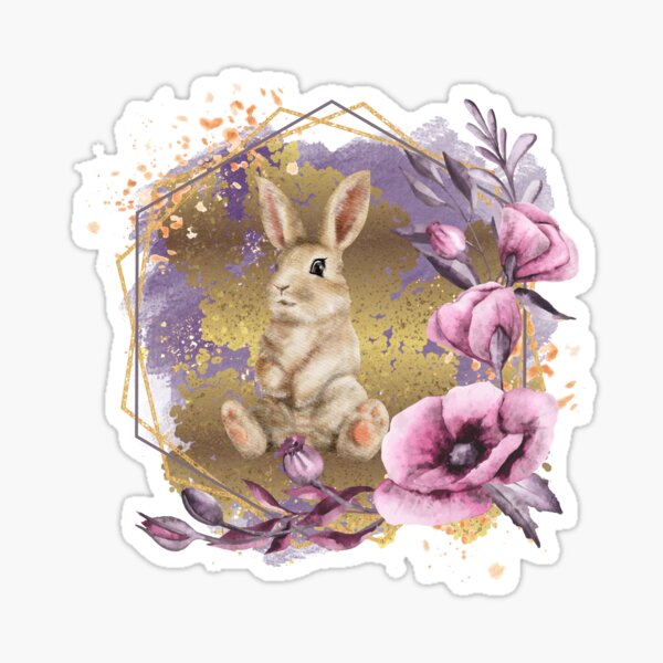 Item preview, Happy Easter Bunny Purple and Gold  designed and sold by sunnybunnyhoney.