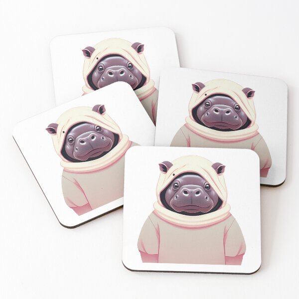 Item preview, Cute baby hippo illustration 16 designed and sold by vishalraifx.