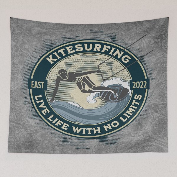 Item preview, Kitesurfing - Live Life With No Limits designed and sold by LifeofWindy.