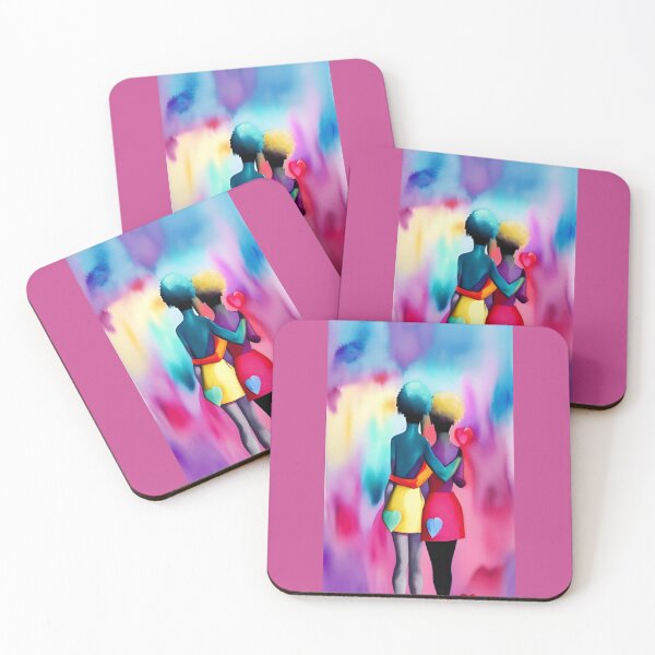 Item preview, A couple of women in love Valentine's Day with hearts designed and sold by rockate.
