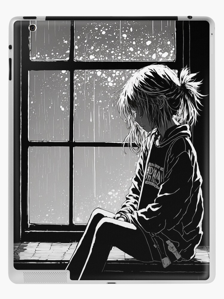 Sad Orphan Anime Girl In Manga Style by Anass Benktitou