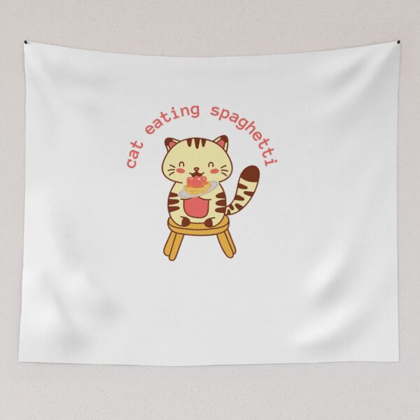 Item preview, cat eating spaghetti , funny  designed and sold by Filip  Zubac.