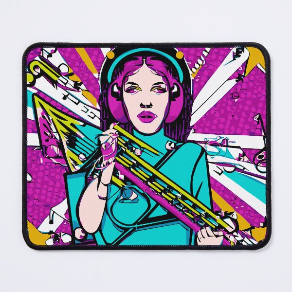 Item preview, "The Electric Violinist in Emerald" designed and sold by FunnyShopGirl.
