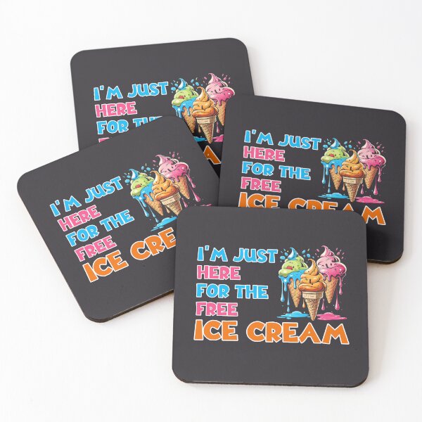Item preview, Im Just Here For The Free Ice Cream designed and sold by Art-Ona.