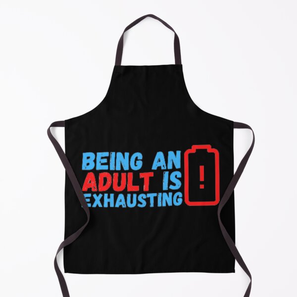 Item preview, Being an adult is exhausting | Woman | Man | Battery Low | Stress level high | Funny | Sarcastic | Adulting Sucks | Black BG | CipherStore designed and sold by CipherStore.