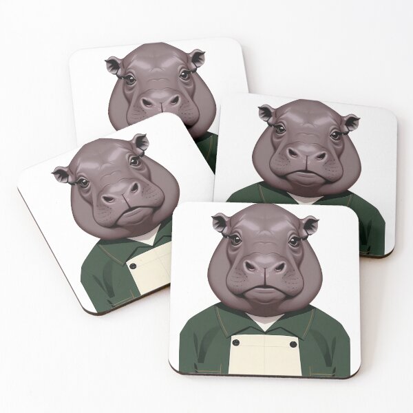 Item preview, Cute baby hippo illustration 24 designed and sold by vishalraifx.