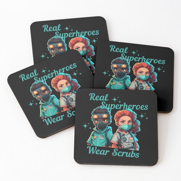 Item preview, Real Superheroes Wear Scrubs designed and sold by designerpriti.