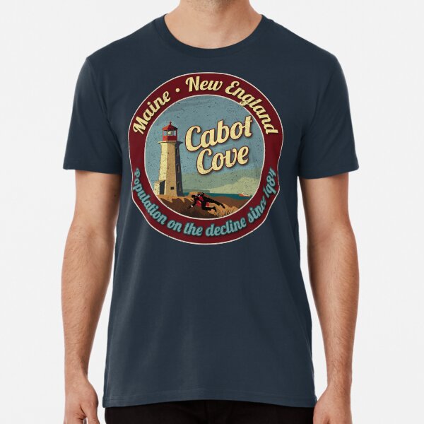 Item preview, Cabot Cove Light house, Population on the decline 1984 designed and sold by boec gear.