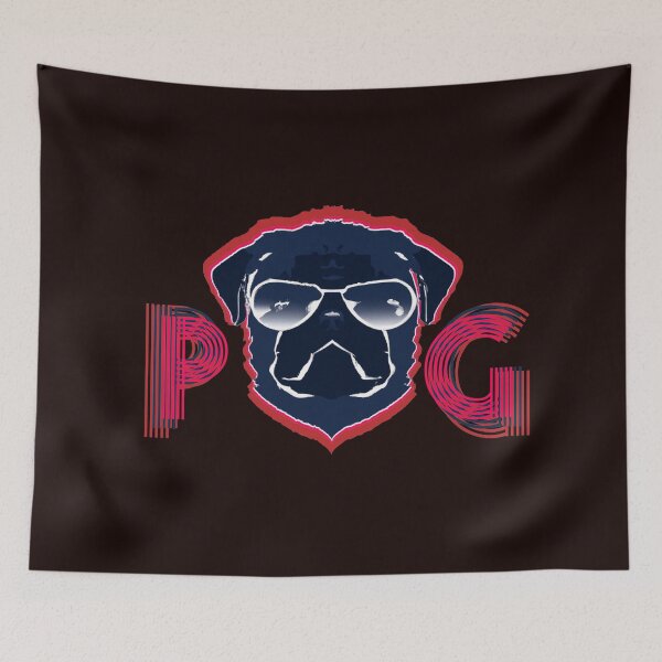 Item preview, Pimp Pug Funky azul y rojo - Hacer una declaración designed and sold by LearnedAfter30.
