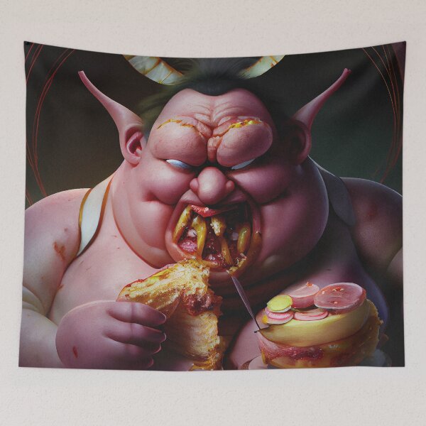 Item preview, Satanic Evil image of Satan's Greed designed and sold by The-Dark-Art.