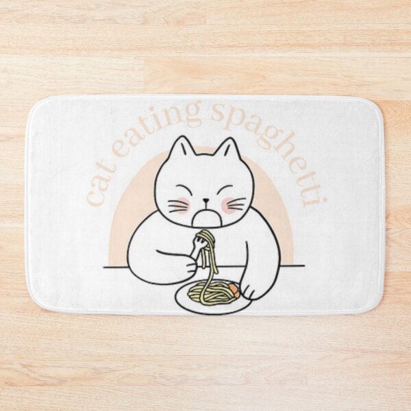 Item preview, cat eating spaghetti designed and sold by Filip  Zubac.