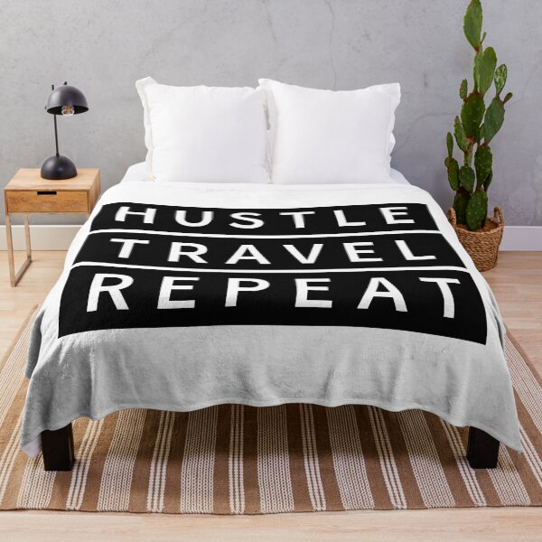 Item preview, Hustle Travel Repeat designed and sold by Creativenetic.