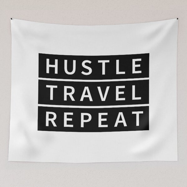 Item preview, Hustle Travel Repeat designed and sold by Creativenetic.
