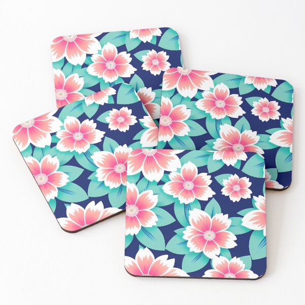 Item preview, pink flowers at night designed and sold by rommir.