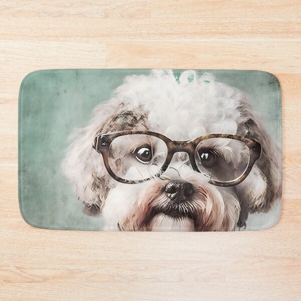 Item preview, Bowie, the short sighted Bichon Frisé designed and sold by EmilyDayDreams.